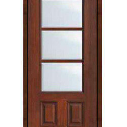 French Single Door 80 Fiberglass 3/4 Lite 3 Lite SDL Glass - Patio Doors