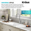 Oletto Pull-Down 1-Handle 1-Hole Kitchen Faucet, 2-Function, Chrome