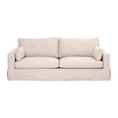 Shallow Sofas Houzz Benzara Inc Two Seater 89 Sofa Bisque Cream Sofas