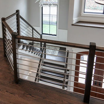 Project #72 | Modern Staircase with Horizontal Steel Rod Railing