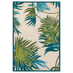 Couristan Inc - Couristan Covington Jungle Leaves Indoor/Outdoor Area Rug, 8'x11' - Designed with today's busy households in mind, the Covington Collection showcases versatile floor fashions with impressive performance features that add to their everyday appeal. Because they are made of the finest 100% fiber-enhanced Courtron polypropylene, Covington area rugs are water resistant and can be used in a multitude of spaces, including covered outdoor patios, porches, mudrooms, kitchens, entryways and much, much more. Treated to prevent the growth of mold and mildew, these multi-purpose area rugs are exceptionally easy to clean and are even considered pet-friendly. An ideal decor choice for families with young children, or those who frequently entertain, they will retain their rich splendor and stand the test of time despite wear and tear of heavy foot traffic, humidity conditions and various other elements. Featuring a unique hand-hooked construction, these beautifully detailed area rugs also have the distinctive aesthetic of an artisan-crafted product. A broad range of motifs, from nature-inspired florals to contemporary geometric shapes, provide the ultimate decorating flexibility.
