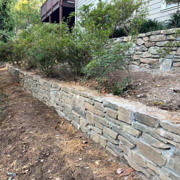 Dry Stack Field Stone Retaining Walls in Sligo Creek Park, Silver Spring MD