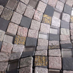 Glossy and Matte Egyptian Rock Square Stones Porcelain Mosaic Tiles - Home Accessories & Decor