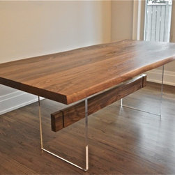 Walnut Plexi Dining - Dining Tables