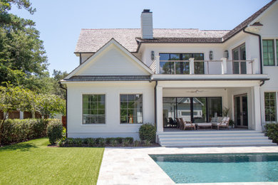 Inspiration for a coastal exterior home remodel in Other