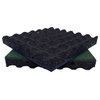 Rubber-Cal Eco-Safety Interlocking Tiles, 2.5", Black, 4 Pack
