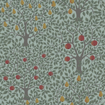Pomona Green Fruit Tree Wallpaper Bolt