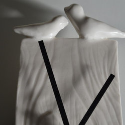 porcelain faux bois wall clock - Wall Clocks