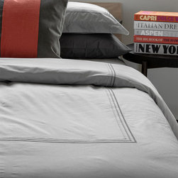 Trio 3-Line Ombre Grey 410 Percale - Sheets