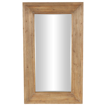 Traditional Brown Wood Floor Mirror 564276