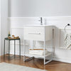 Legion Furniture 24" White Finish Sink Vanity With White Metal Frame