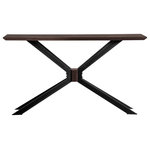 Armen Living - Pirate Acacia Console Table - Accent your home with this Armen Living Pirate Acacia Modern Console Table. This beautiful narrow console table featured pedestal base for all over solid and sturdy structure. The simple silhouette exudes transitional styling cues with a hint of modern inspiration. Organization and decoration come together with this classic console table, place in the entryway for a functional key hub, behind the sofa in the living room, or in any open concept living space.