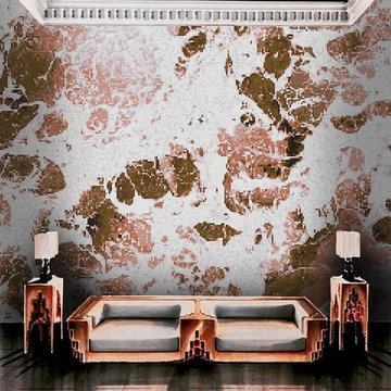 Crashing Waves Sepia | Glass Mosaic | PIXL Mist Collection
