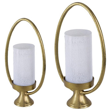 Bascom Candle or Candle Holder, Gold