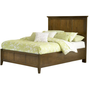 Modus Paragon Full Solid Wood Panel Bed in Truffle