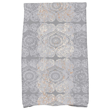 Patina Geometric Print Kitchen Towel, Gray