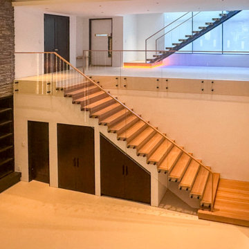 Project #126 | Contemporary Staircases with Integrated LEDs & Glass Railing