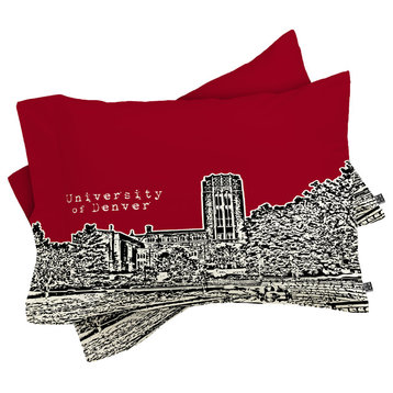 Deny Designs Bird Ave University Of Denver Red Pillow Shams, Queen