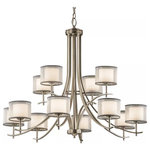 Kichler Lighting - Kichler Lighting 43151AP Tallie - Twelve Light 2-Tier Chandelier - Canopy Included: TRUE  Shade InTallie Twelve Light  Antique Pewter Satin *UL Approved: YES Energy Star Qualified: n/a ADA Certified: n/a  *Number of Lights: Lamp: 12-*Wattage:60w G9 bulb(s) *Bulb Included:No *Bulb Type:G9 *Finish Type:Antique Pewter