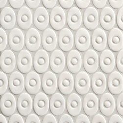 Tilt Alexander Oval Tile in White Gloss - Tile