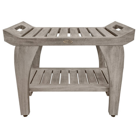 CoastalVogue Tranquility 24" Wide ShowerBench GR156, Gray