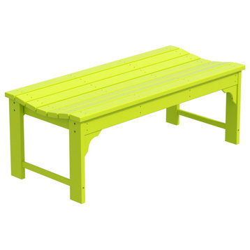 WestinTrends Plastic Picnic Bench Outdoor Dining Patio Lounge Garden Bench, Lime