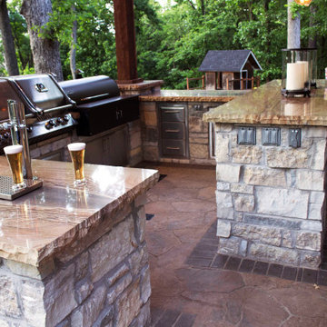 Sunset Hills Woodland Estate Pavilion & Custom Outdoor Kitchen