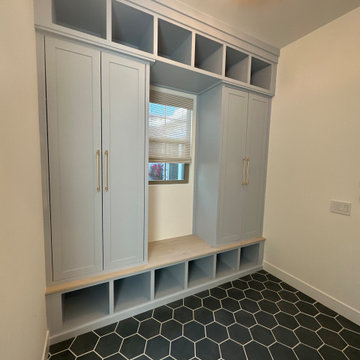 Custom Mudroom Built-Ins with Storage Cubbies