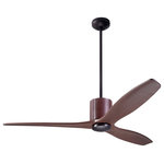 The Modern Fan Co. - LeatherLuxe Fan, Bronze/Choc., 54" Mahogany Blade, Wall/Remote Control - From The Modern Fan Co., the original and premier source for contemporary ceiling fan design: the LeatherLuxe DC Ceiling Fan in Dark Bronze and Chocolate Leather with Mahogany Blades and choice of control option.