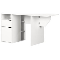 Crea Expandable Craft Table-Pure White-South Shore