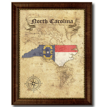 North Carolina State Vintage Map, 18"x23"