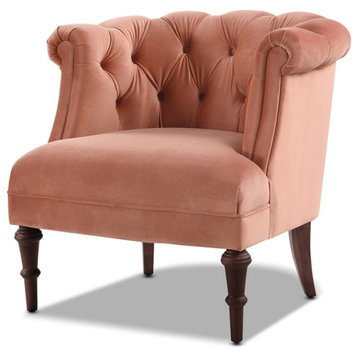 Katherine Tufted Accent Chair Orange