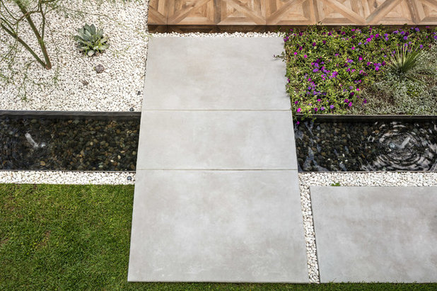 Современный Сад by Exterior Worlds Landscaping & Design