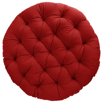 Noble Grey Indoor  Sunbrella  Canvas Jockey Red Round Papasan Cushion