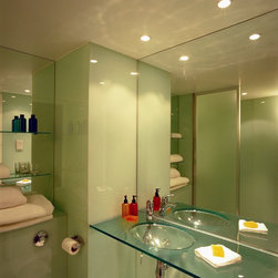 Mirror for vanity with glass counter top - Bathroom Mirrors