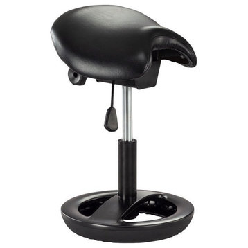 Safco Twixt Saddle Seat Stool Sitting Height 3005BV Black Vinyl