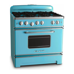 Big Chill 36-Inch Retro Stove, Beach Blue - Gas Ranges And Electric Ranges