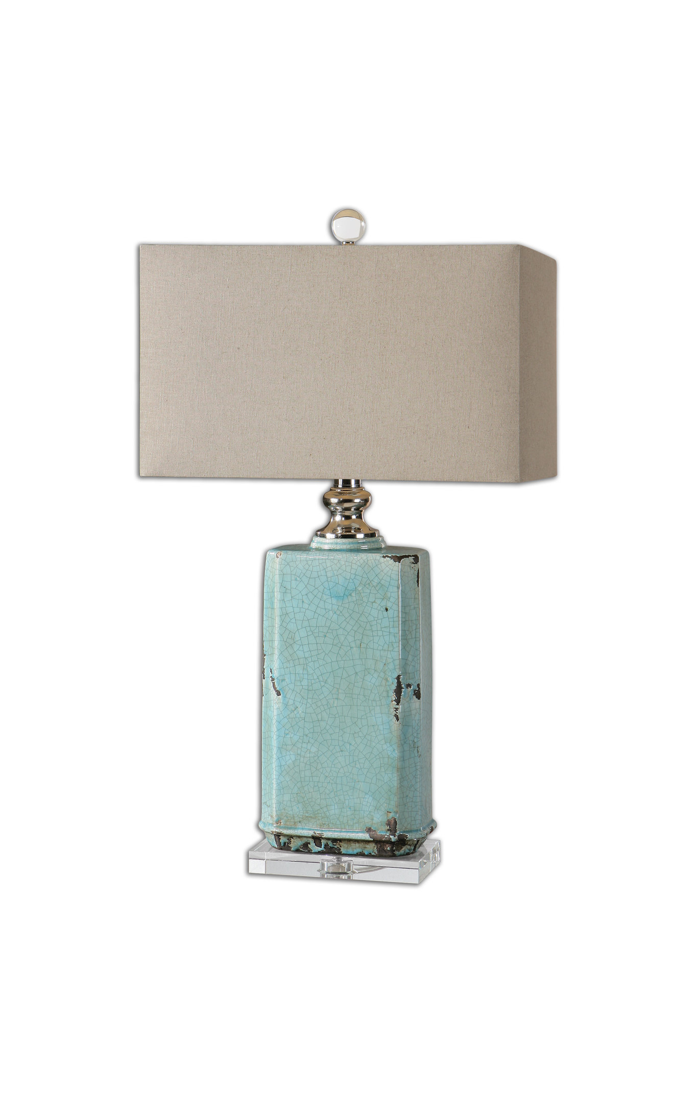 Uttermost Adalbern Blue Crackle Lamp