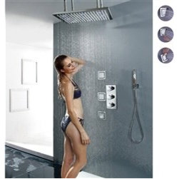 Fontana Shower System Thermostatic Shower Head Body Massage Spray - Showerheads And Body Sprays
