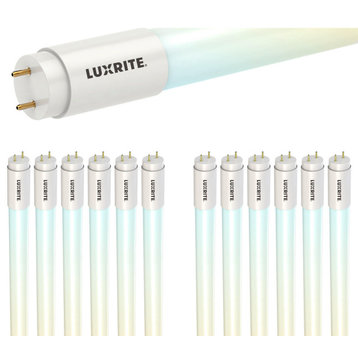 Luxrite 12-Pack 4FT T8 LED Tube Lights 5CCT Type B Up to 2250LM UL DLC
