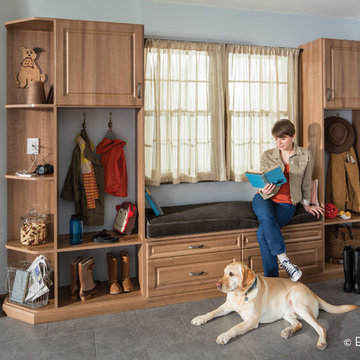 Chateau Entryway with Window Seat