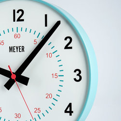 Modern Turquoise Clock - Wall Clocks