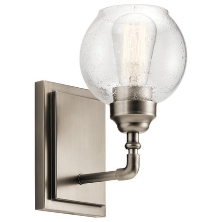 Kichler 45590 Niles 1 Light Bathroom Sconce - Antique Pewter