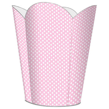 Pink Polka Dot Wastepaper Basket