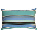 Pillow Decor Ltd. - Pillow Decor, Sunbrella Dolce Oasis Stripes Outdoor Pillow, 12"x20" - The Dolce Oasis throw pillow features stripes so lush and tropical they'll make your mouth water. A perfect coordinate with the Sunbrella Aruba throw pillow. This series of outdoor pillows are made with Sunbrella indoor/outdoor fabrics.