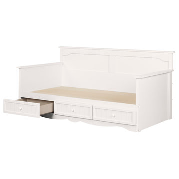 South Shore Savannah Twin Storage Daybed in Pure White