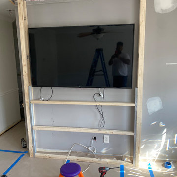 Residential home Long Island television wall