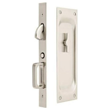 Emtek 2105-134 7-1/2 Inch Solid Brass Privacy Mortise Pocket Door - Nickel