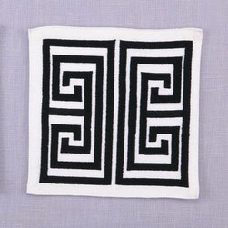 Black Greek Key Coaster - Coasters