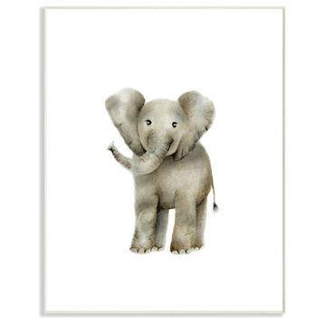 "Happy Baby Elephant" 10x15, Wall Plaque Art